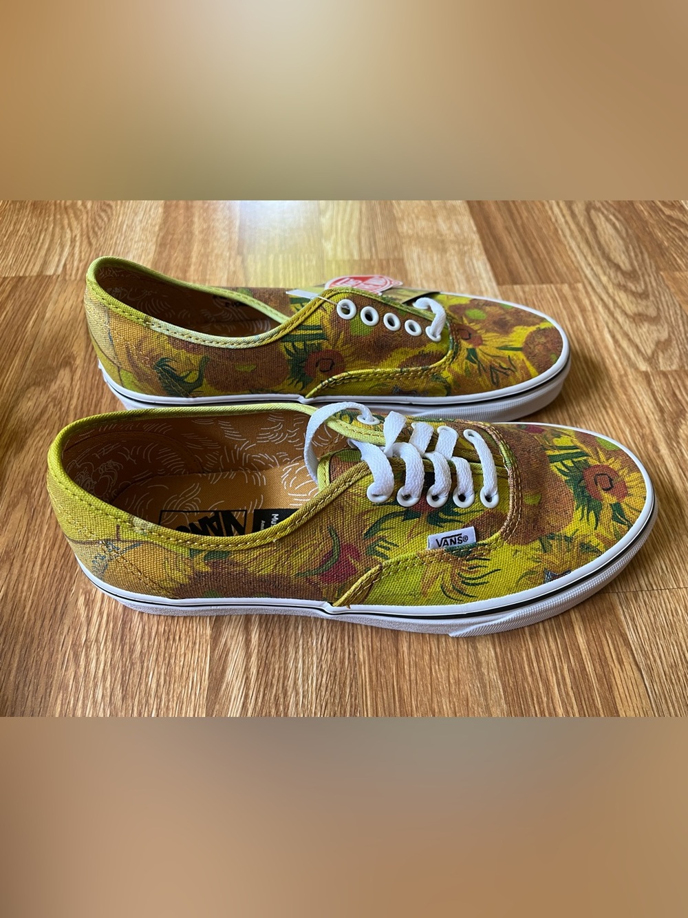 NWT Vans Van Gogh Sunflower Shoes Women’s 9.5/Men’s 8 - Picture 3 of 13